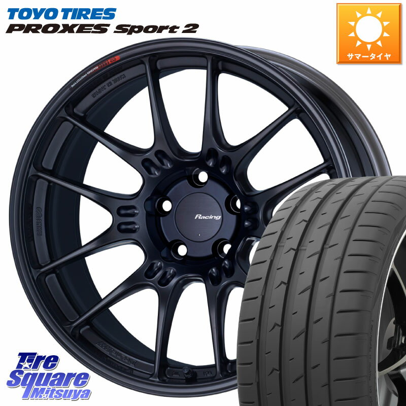 ENKEI エンケイ RACING GTC02 BK ホイール 19インチ 19 X 7.5J +45 5穴 114.3 TOYOTIRES トーヨー PROXES Sport2 プロクセススポーツ2 サマータイヤ 235/50R19 CX-5 アウトバック