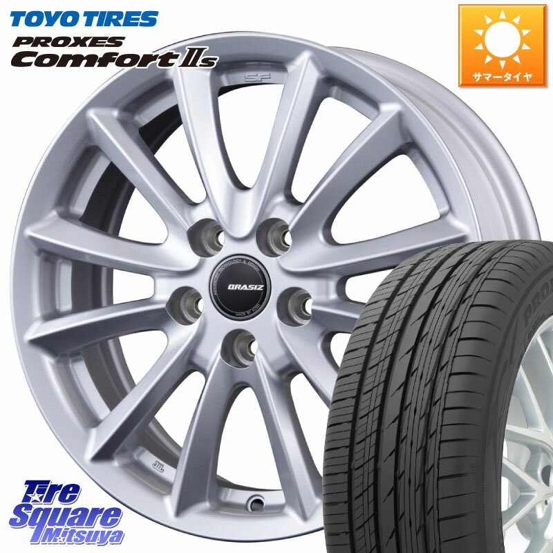 KOSEI クレイシズVS6 QRA521Sホイール 15 X 6.0J +45 5穴 114.3 TOYOTIRES トーヨー PROXES Comfort2s プロクセス コンフォート2s サマータイヤ 195/65R15