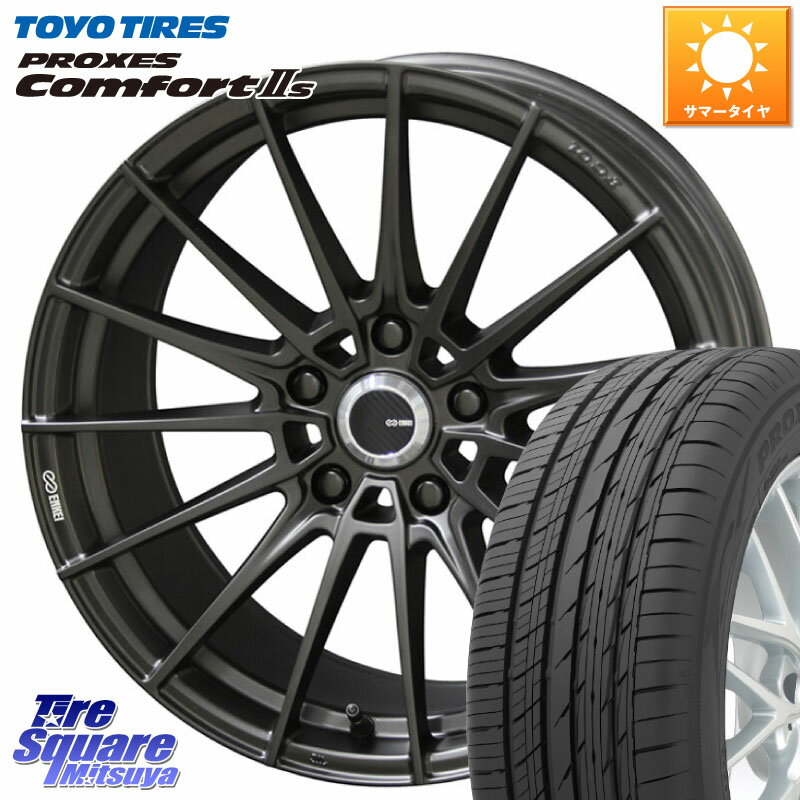 KYOHO 【欠品次回5月末】ENKEI TUNING FC01 ホイール 4本 18インチ 18 X 7.0J +53 5穴 114.3 TOYOTIRES トーヨー PROXES Comfort2s プロクセス コンフォート2s サマータイヤ 215/45R18 ステップワゴン インプレッサ VOXY