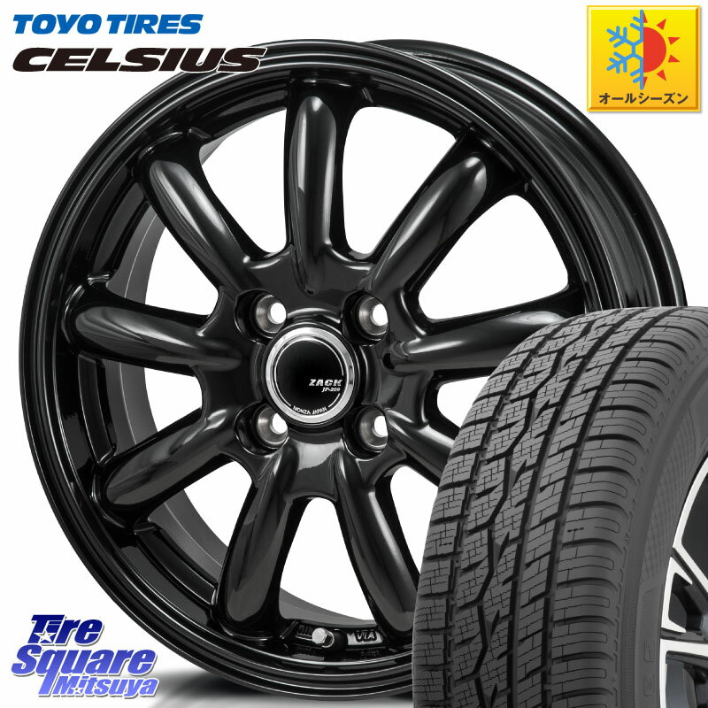 TOYOTIRES トーヨー タイヤ CELSIUS オールシーズンタイヤ 165/70R14 Japan三陽 ZACK JP-209 ホイール 14 X 5.5J 40 4穴 100 アクア マーチ