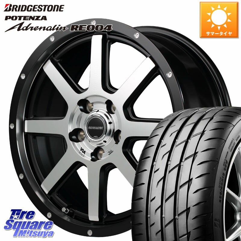 MANARAY MID ROADMAX WF-8 WF8 ロードマックス ホイール 17インチ 17 X 7.0J 42 5穴 114.3 ブリヂストン ポテンザ アドレナリン RE004 【国内正規品】サマータイヤ 215/45R17 リーフ