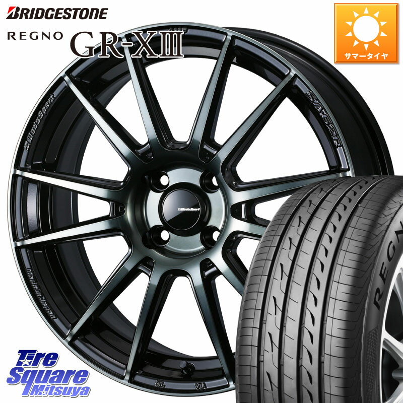 WEDS WedsSport SA-62R ホイール 17インチ 17 X 6.5J +50 4穴 100 ブリヂストン レグノ GR-X3 GRX3 サマータイヤ 195/45R17 フィット シャトル