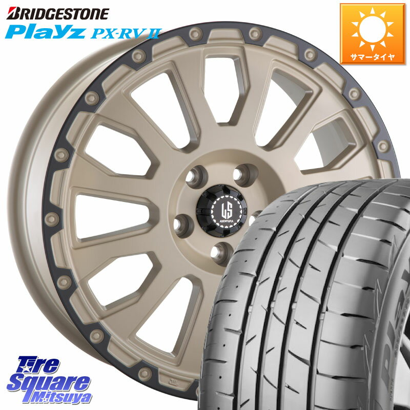 阿部商会 LA STRADA AVENTURA アヴェンチュラ GAR 17インチ 17 X 7.0J(US) +35 5穴 110 ブリヂストン プレイズ Playz PX-RV2 サマータイヤ 215/60R17 ジープ レネゲード