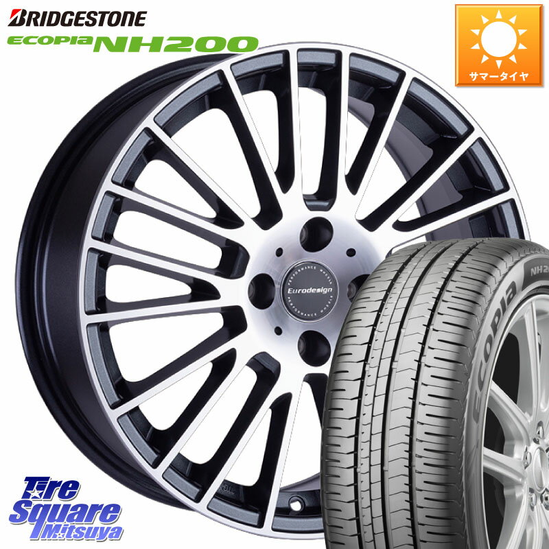 阿部商会 Euro desing CALWER ホイール 16インチ 16 X 6.5J(RENAUT CAPTUR 2RH5) +40 4穴 100 ブリヂストン ECOPIA NH200 エコピア サマータイヤ 205/60R16 ルノー キャプチャー1　2RH5F系
