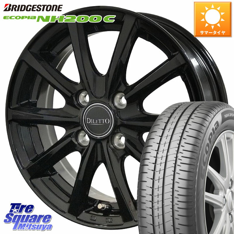 コスミック DILETTO M10 ディレット ホイール 14インチ 14 X 4.5J +43 4穴 100 ブリヂストン ECOPIA NH200C エコピア サマータイヤ 165/65R14 キャスト[アクティバ] ピクシスジョイ[Cグレード] ハイゼット アゲトラカスタム車用※軽自動車専用ホイール※