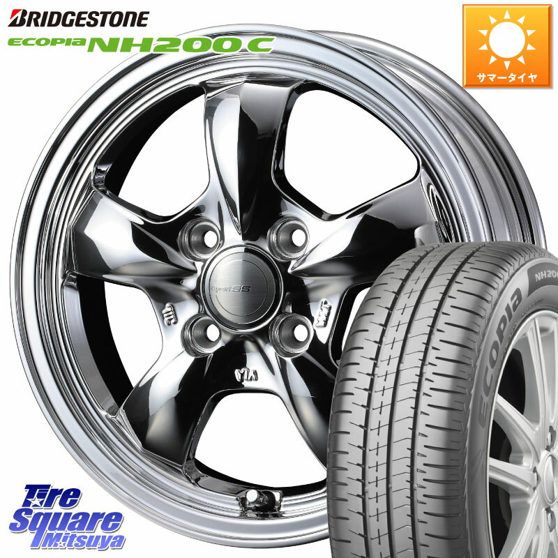 WEDS GYRAFT 5S ホイール 15インチ 15 X 5.5J +42 4穴 100 ブリヂストン ECOPIA NH200C エコピア サマータイヤ 165/55R15