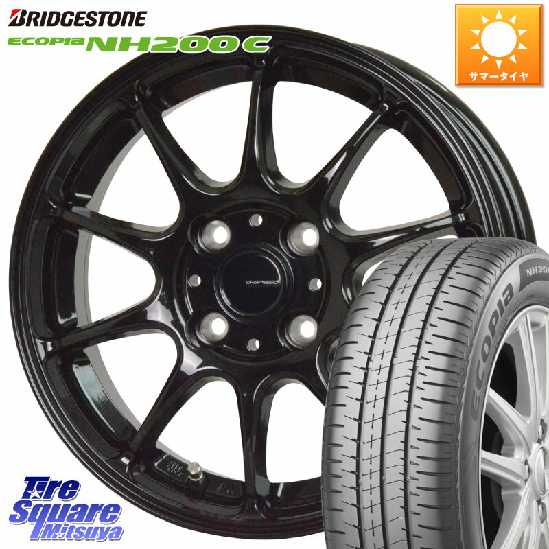 HotStuff G.SPEED G-07 ホイール 13インチ 13 X 4.0J +45 4穴 100 ブリヂストン ECOPIA NH200C エコピア サマータイヤ 145/80R13