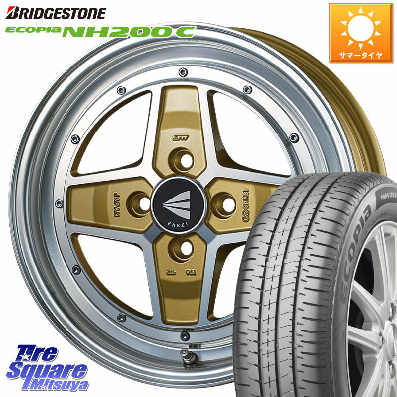 ENKEI エンケイ NEO CLASSIC APACHE2 15インチ 15 X 5.0J +45 4穴 100 ブリヂストン ECOPIA NH200C エコピア サマータイヤ 165/65R15 タフト デリカミニ