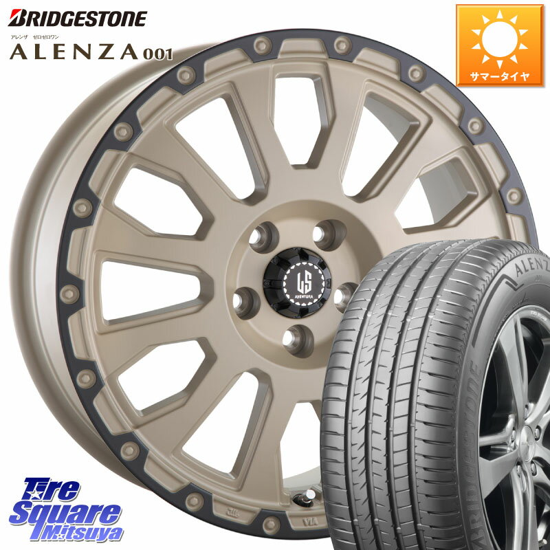 阿部商会 LA STRADA AVENTURA アヴェンチュラ GAR 18インチ 18 X 8.0J +40 5穴 114.3 ブリヂストン アレンザ 001 ALENZA 001 サマータイヤ 225/55R18 エクストレイル デリカ D5 D:5