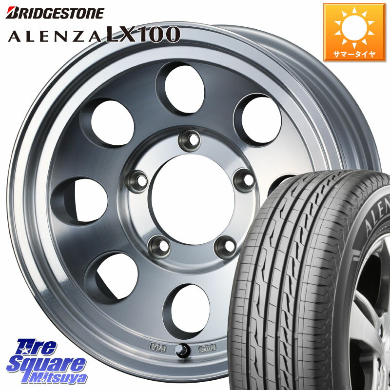 WEDS JIMLINE TYPE2 POL 15インチ 15 X 6.0J +0 5穴 139.7 ブリヂストン ALENZA アレンザ LX100 サマータイヤ 195/80R15 シエラ