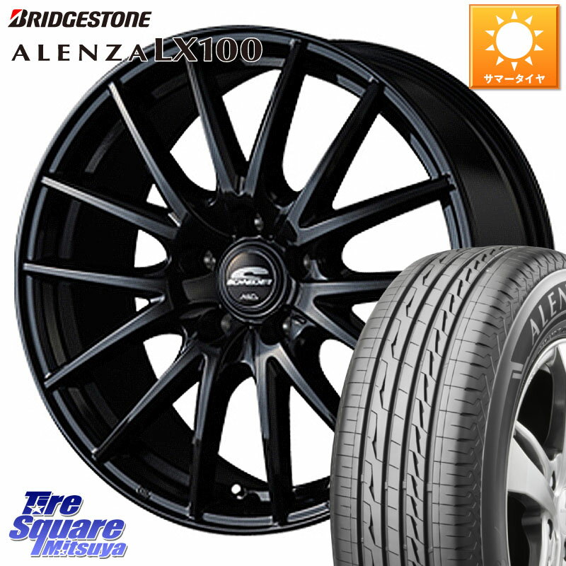 MANARAY MID SCHNEIDER SQ27 ブラック ホイール 17インチ 17 X 7.0J +55 5穴 114.3 ブリヂストン ALENZA アレンザ LX100 サマータイヤ 225/65R17 BT5レガシィ アウトバック