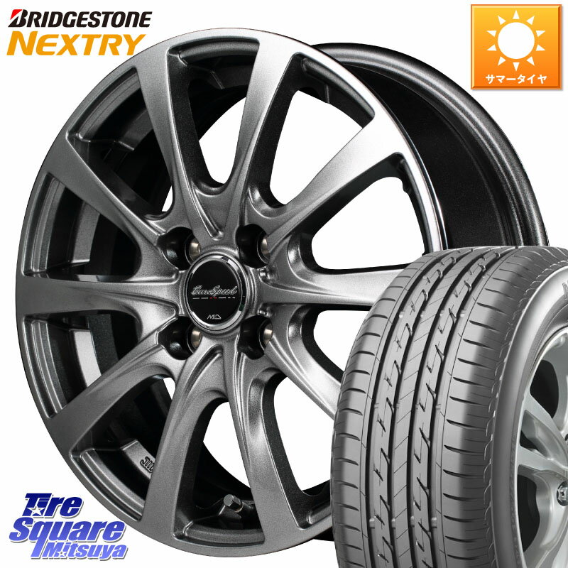 MANARAY MID EuroSpeed F10 ホイール 4本 14インチ 14 X 5.5J +45 4穴 100 ブリヂストン NEXTRY ネクストリー サマータイヤ 175/60R14