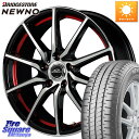 MANARAY MID SCHNEIDER RX810 レッド ホイール 17インチ 17 X 7.0J +48 5穴 114.3 ブリヂストン NEWNO ニューノ サマータイヤ 215/55R17 ヤリスクロス CX-3 RC系オデッセイ前期(2)