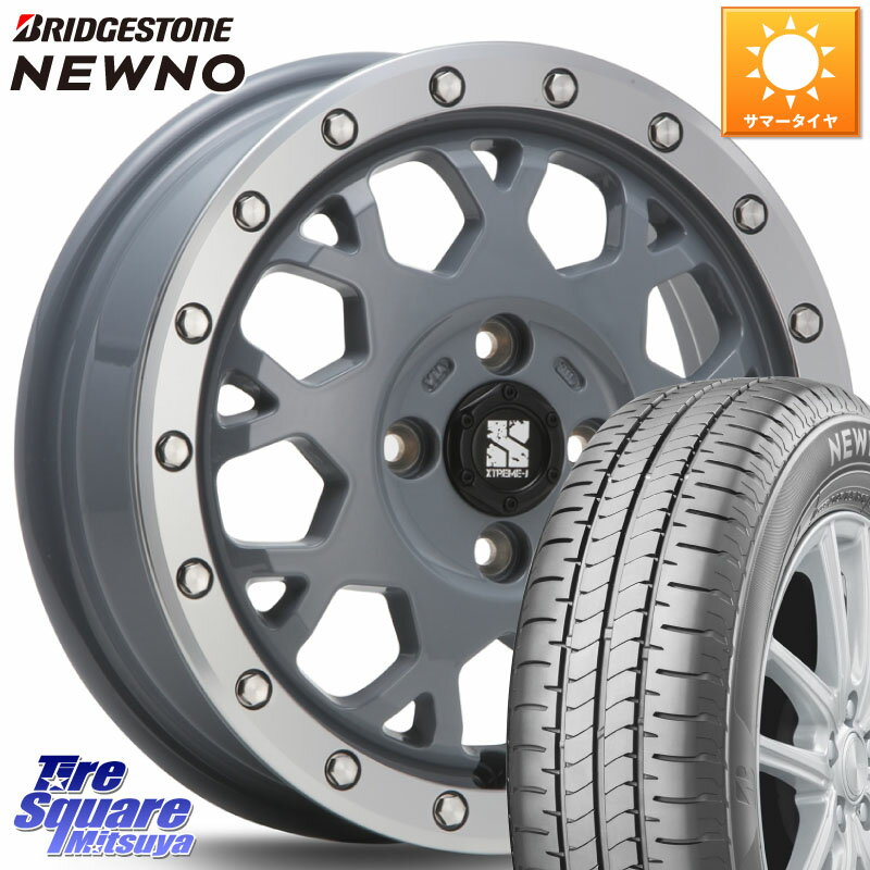 MLJ XJ04 XTREME-J エクストリームJ セメント 14インチ 14 X 4.5J +43 4穴 100 ブリヂストン NEWNO ニューノ サマータイヤ 165/60R14