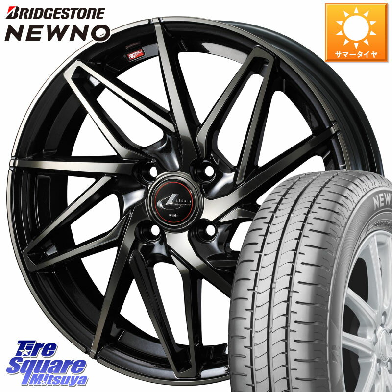 WEDS 40556 レオニス LEONIS IT PBMCTI 14インチ 14 X 5.5J +42 4穴 100 ブリヂストン NEWNO ニューノ サマータイヤ 185/65R14 モビリオ モビリオスパイク