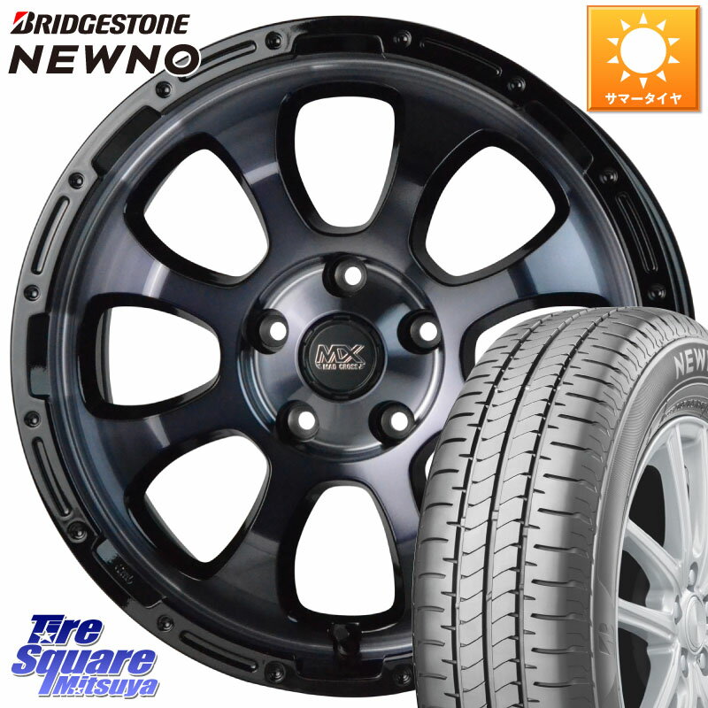 HotStuff マッドクロス グレイス BKC 5H ホイール 17インチ 17 X 7.0J +38 5穴 114.3 ブリヂストン NEWNO ニューノ サマータイヤ 225/60R17 アルファード エクストレイル デリカ D5 D:5