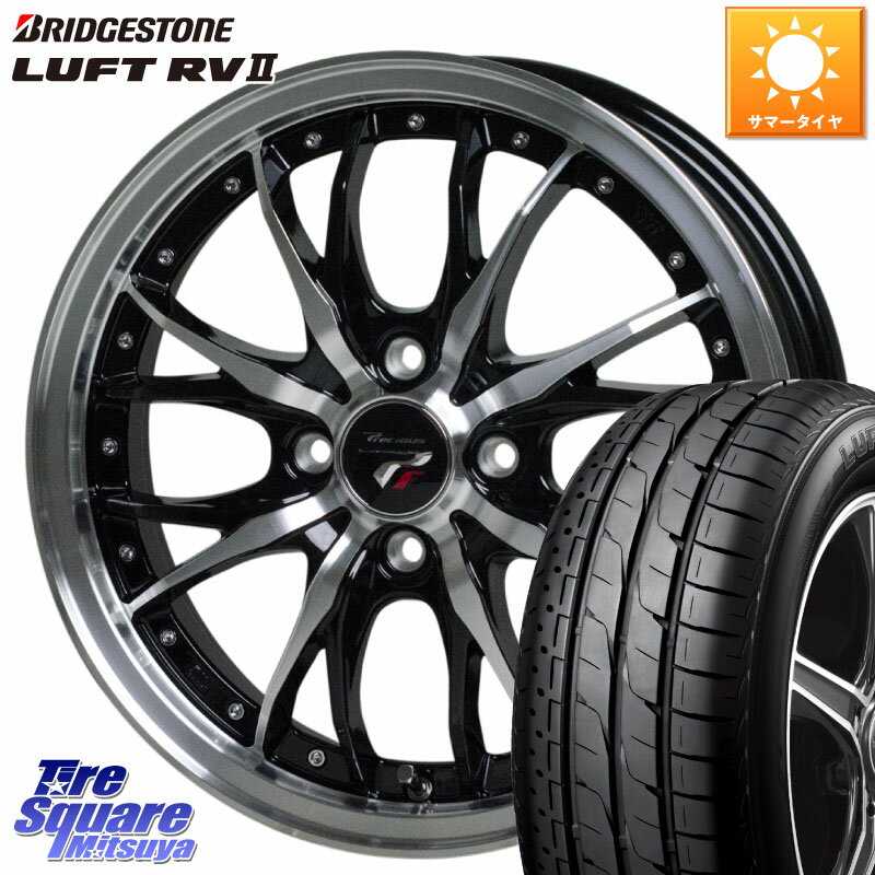 HotStuff Precious プレシャス HM3 HM-3 4H BKP 16インチ 16 X 6.0J +40 4穴 100 ブリヂストン LUFT RV2 ルフト サマータイヤ 195/60R16 オーラ