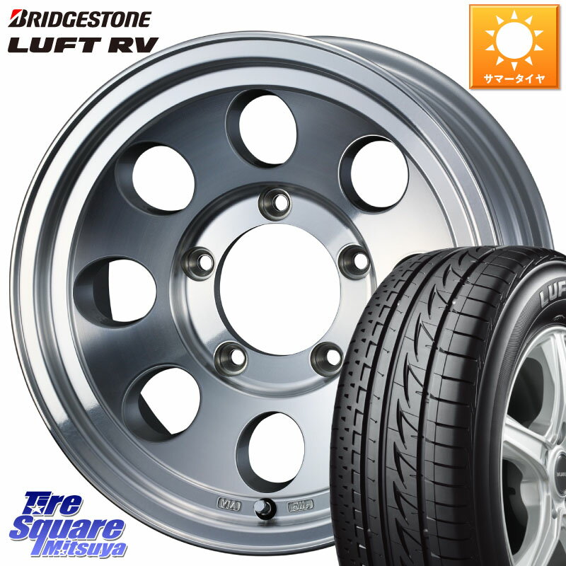 WEDS JIMLINE TYPE2 POL 15インチ 15 X 6.0J +0 5穴 139.7 ブリヂストン LUFT RV ルフト RV サマータイヤ 205/70R15 シエラ