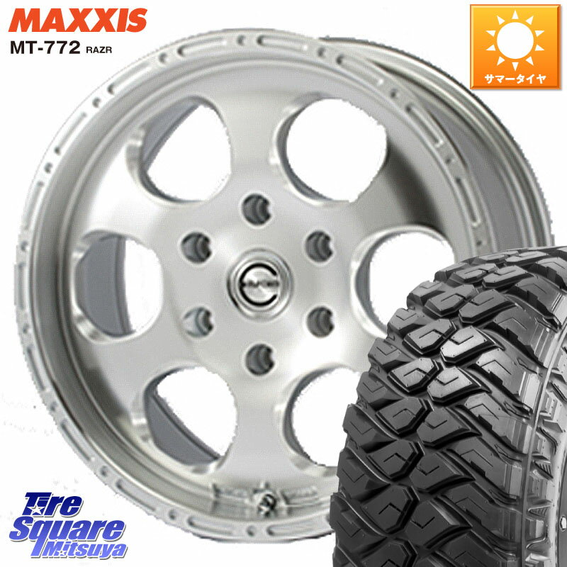 MEIWA Blood Stock One Piece ホイール 17インチ 17 X 8.0J +30 6穴 139.7 MAXXIS マキシス MT-772 RAZR 265/70R17 トライトン