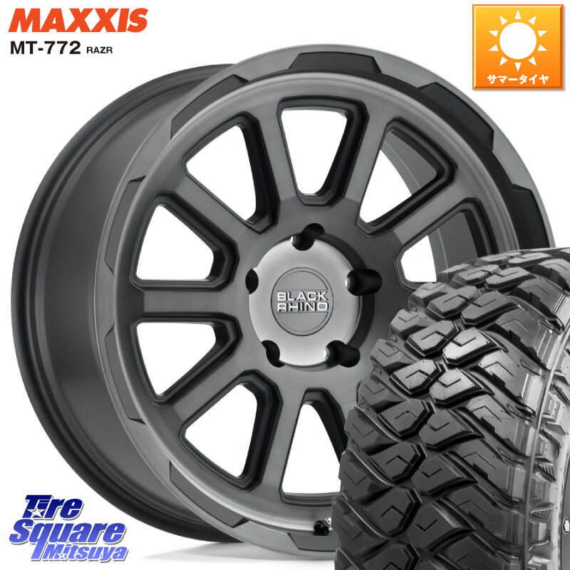 BLACK RHINO CHASE ブラックライノ チェイス 18インチ 18 X 8.0J +10 5穴 127 MAXXIS マキシス MT-772 RAZR 35X/12.50R18 ジープ ラングラー JK JL