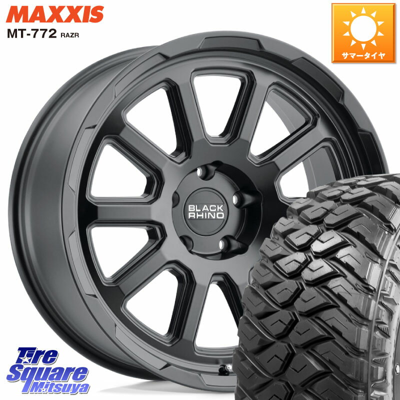 BLACK RHINO CHASE ブラックライノ チェイス 18インチ 18 X 8.0J +10 5穴 127 MAXXIS マキシス MT-772 RAZR 35X/12.50R18 ジープ ラングラー JK JL