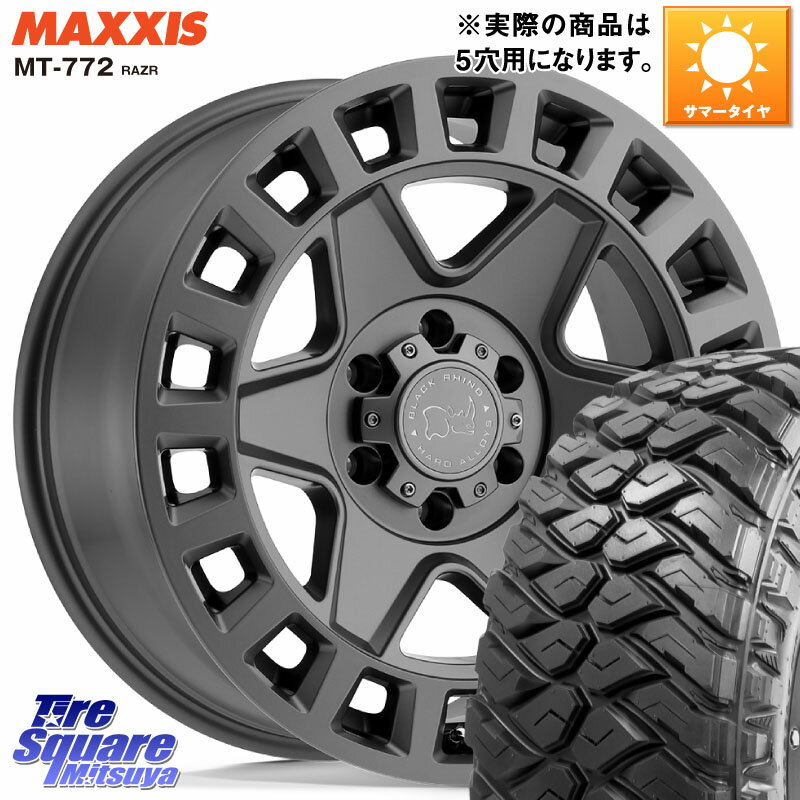 BLACK RHINO YORK ブラックライノ ヨーク GM 17インチ 17 X 8.0J +30 5穴 127 MAXXIS マキシス MT-772 RAZR 35X12.5R17 35X/12.50R17 ジープ ラングラー JK JL