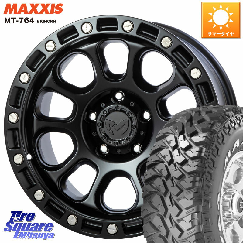 MKW M204 ブラックキャット 17インチ(US MODEL) 17 X 9.0J +0 5穴 127 MAXXIS MT-764 BIGHORN ホワイトレター 35X12.5R17 35X/12.50R17 ジープ ラングラー JK JL