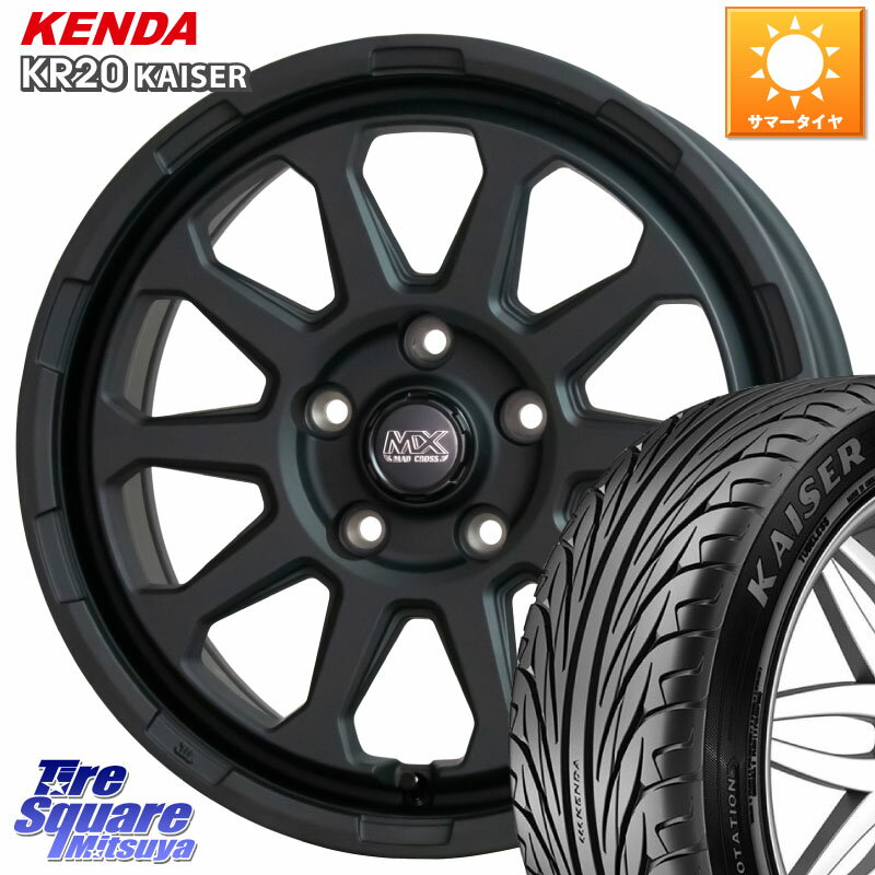 HotStuff マッドクロス レンジャー ブラック 5H ホイール 16インチ 16 X 7.0J +38 5穴 114.3 KENDA ケンダ カイザー KR20 サマータイヤ 195/55R16