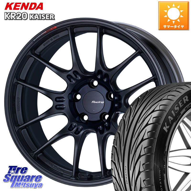 ENKEI エンケイ RACING GTC02 BK ホイール 17インチ 17 X 8.0J +45 5穴 114.3 KENDA ケンダ カイザー KR20 サマータイヤ 215/55R17 カムリ