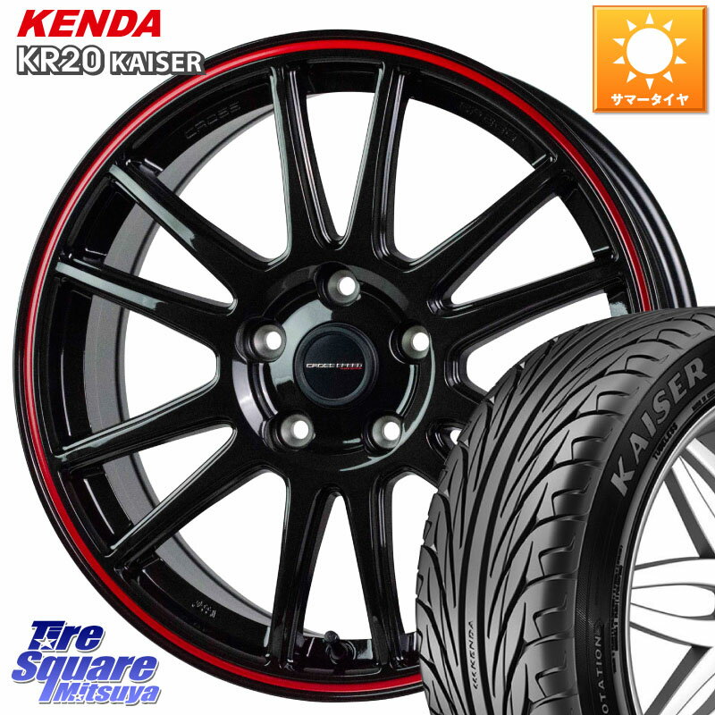 HotStuff クロススピード CR6 CR-6 軽量ホイール 18インチ 18 X 7.5J +45 5穴 100 KENDA ケンダ カイザー KR20 サマータイヤ 225/40R18 プリウス 86 カローラスポーツ