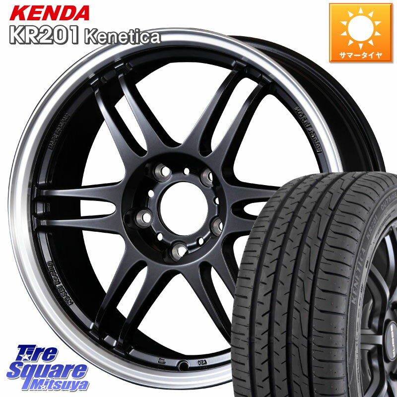 KOSEI 軽量 K-1 Racing.REV K1 レーシング ドット レヴ 17 X 7.0J +42 5穴 114.3 KENDA ケンダ KENETICA KR201 サマータイヤ 215/45R17 リーフ