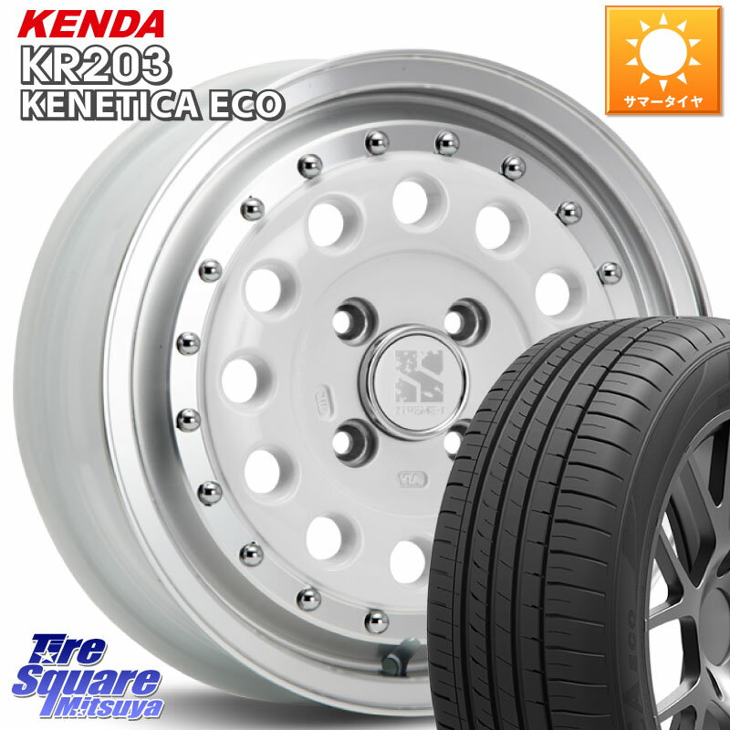 MLJ XTREME-J エクストリーム RUGGED WH 14インチ 14 X 5.0J +45 4穴 100 KENDA ケンダ KENETICA ECO KR203 サマータイヤ 155/55R14