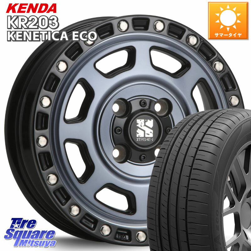 MLJ XJ07 XTREME-J 4H IND エクストリームJ 13インチ 13 X 4.0J +43 4穴 100 KENDA ケンダ KENETICA ECO KR203 サマータイヤ 155/70R13