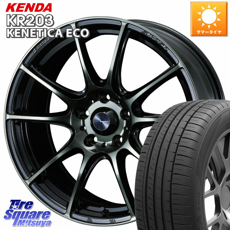 WEDS SA-25R WBC ウェッズ スポーツ ホイール 18インチ 18 X 7.5J +45 5穴 114.3 KENDA ケンダ KENETICA ECO KR203 サマータイヤ 245/45R18