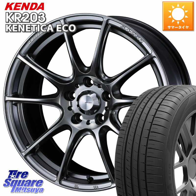 WEDS SA-25R PSB ウェッズ スポーツ ホイール 18インチ 18 X 7.5J +45 5穴 114.3 KENDA ケンダ KENETICA ECO KR203 サマータイヤ 245/45R18