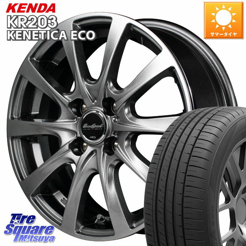 MANARAY MID EuroSpeed F10 ホイール 4本 14インチ 14 X 5.5J +45 4穴 100 KENDA ケンダ KENETICA ECO KR203 サマータイヤ 175/70R14 アクア フィット ヤリス