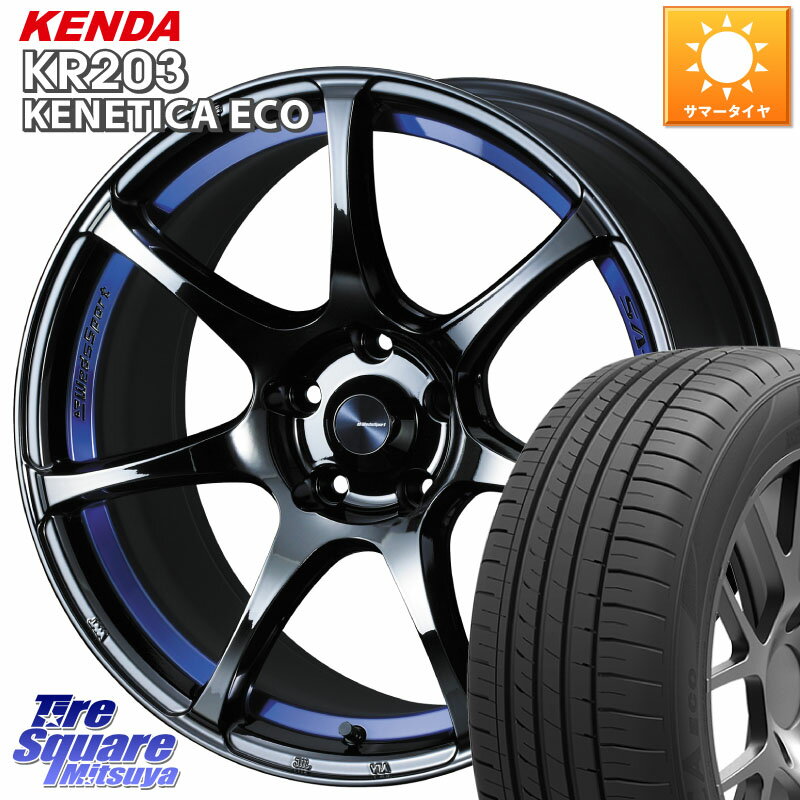 WEDS 74049 ウェッズ スポーツ SA75R SA-75R BLC2 18インチ 18 X 8.5J +50 5穴 114.3 KENDA ケンダ KENETICA ECO KR203 サマータイヤ 235/45R18 カムリ