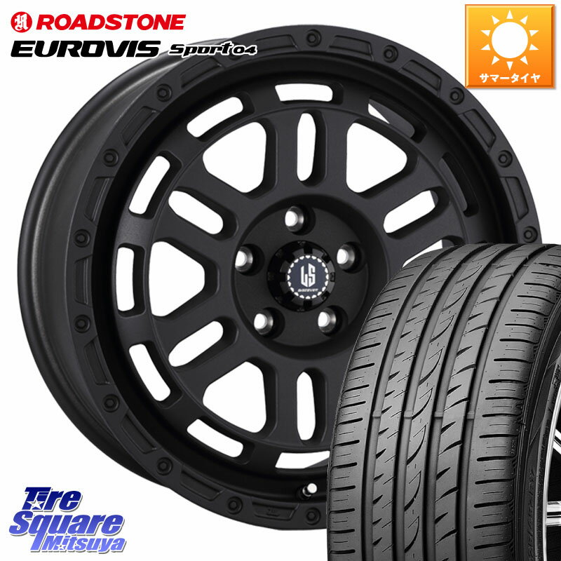 阿部商会 LA STRADA DISCOVER ホイール 18インチ 18 X 8.0J +40 5穴 114.3 ROADSTONE ロードストーン EUROVIS sport 04 サマータイヤ 225/45R18