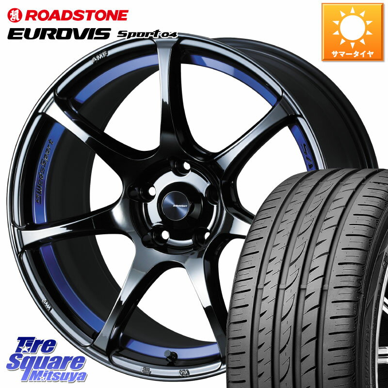 WEDS 74049 ウェッズ スポーツ SA75R SA-75R BLC2 18インチ 18 X 8.5J +50 5穴 114.3 ROADSTONE ロードストーン EUROVIS sport 04 サマータイヤ 245/40R18 WRX S4 インプレッサ