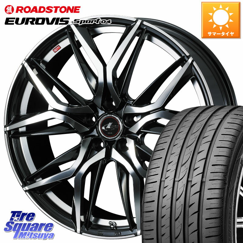 WEDS 40822 レオニス LEONIS LM 18インチ 18 X 7.0J +47 5穴 114.3 ROADSTONE ロードストーン EUROVIS sport 04 サマータイヤ 215/45R18 セレナ MAZDA3 VOXY セレナ