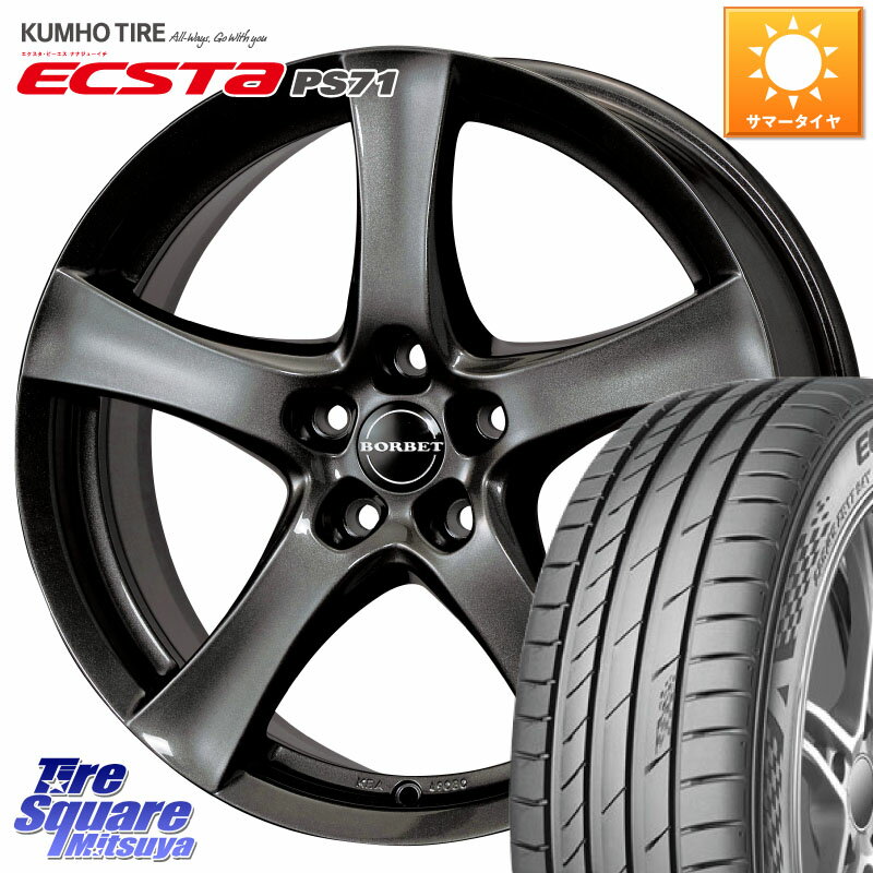 TARGA type F F6941 18 X 8.0J(BMW F40) +50 5穴 112 KUMHO ECSTA PS71 エクスタ サマータイヤ 225/40R18 BMW 1シリーズ