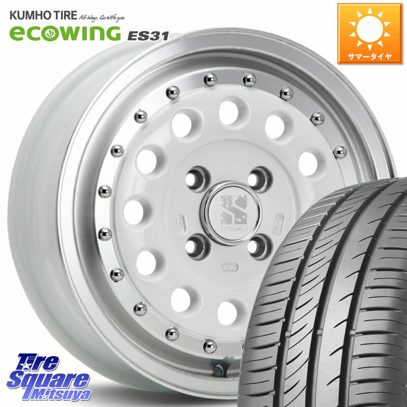 MLJ XTREME-J エクストリーム RUGGED WH 14インチ 14 X 5.0J +45 4穴 100 KUMHO ecoWING ES31 エコウィング サマータイヤ 165/65R14 キャスト[アクティバ] ピクシスジョイ[Cグレード] ハイゼット アゲトラカスタム車用※軽自動車専用ホイール※ ハスラー リフトアップカ