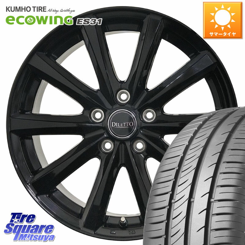 コスミック DILETTO M10 ディレット ホイール 16インチ 16 X 6.0J +40 5穴 100 KUMHO ecoWING ES31 エコウィング サマータイヤ 205/60R16