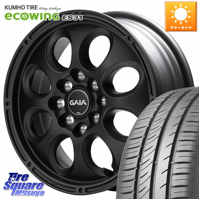 MANARAY MID GAIA X ガイアクロス ホイール 14インチ 14 X 5.0J +42 4穴 100 KUMHO ecoWING ES31 エコウィング サマータイヤ 165/65R14 ハスラー デリカミニ