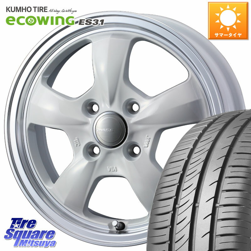 WEDS 41118 GYRAFT 5S ե ۥ磻 ۥ 14 14 X 4.5J +45 4 100 KUMHO ecoWING ES31  ޡ 165/65R14 ϥ顼 ꥪ ǥꥫߥ