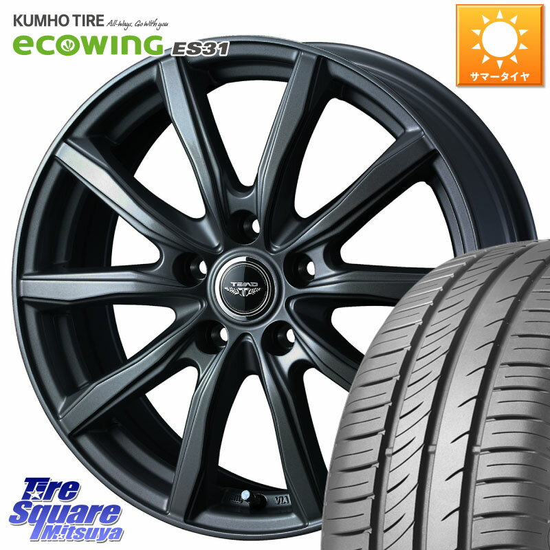 WEDS TEAD SH 特価 ホイール 16インチ 16 X 6.5J +47 5穴 114.3 KUMHO ecoWING ES31 エコウィング サマータイヤ 215/60R16 ヴェゼル