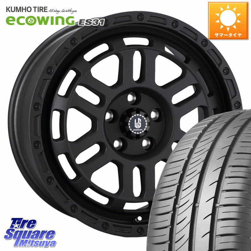 阿部商会 LA STRADA DISCOVER ホイール 16インチ 16 X 7.0J +40 5穴 114.3 KUMHO ecoWING ES31 エコウィング サマータイヤ 205/60R16 90系ノア ヴォクシー プリウスアルファ RP6〜8系 ステップワゴン