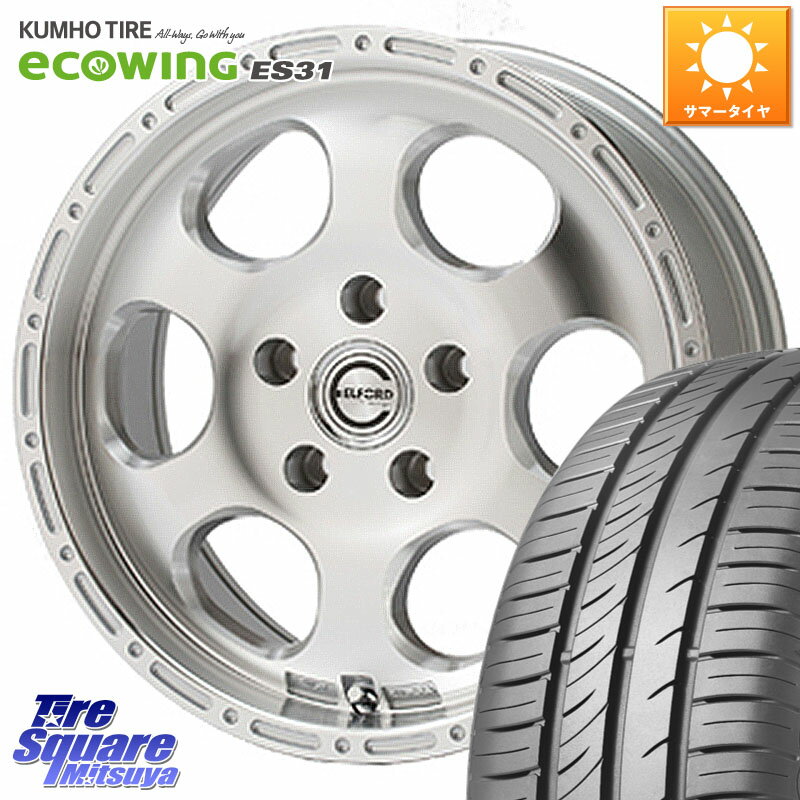 MEIWA Blood Stock One Piece ホイール 16インチ 16 X 7.0J +35 5穴 114.3 KUMHO ecoWING ES31 エコウィング サマータイヤ 215/65R16 アルファード エクストレイル