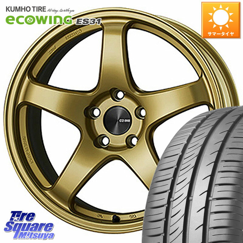 KYOHO ENKEI エンケイ PerformanceLine PF05 16インチ 16 X 6.5J +50 4穴 100 KUMHO ecoWING ES31 エコウィング サマータイヤ 195/60R16