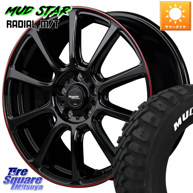 MANARAY MID ラピッドパフォーマンス ZX10 ホイール 17インチ 17 X 7.0J +38 5穴 114.3 MUDSTAR マッド..